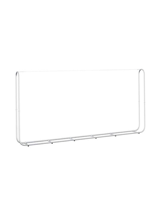 vidaXL Καυσόξυλων Inox Ράφι Αποθήκευσης Ξύλων 300x25x150cm Ασημί