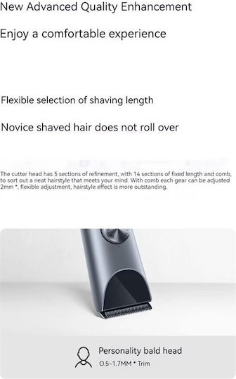 Xiaomi Mi Hair Clipper 2 Rechargeable Hair Clipper Gray BHR8998EU
