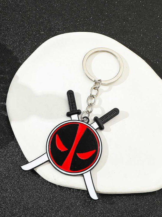 Molf's Schlüsselanhänger Deadpool Logo With Swords Metallisch Rot