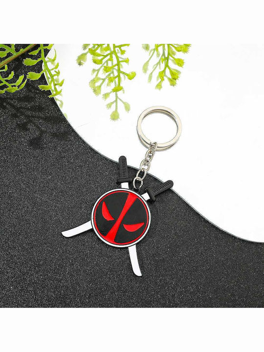 Molf's Schlüsselanhänger Deadpool Logo With Swords Metallisch Rot