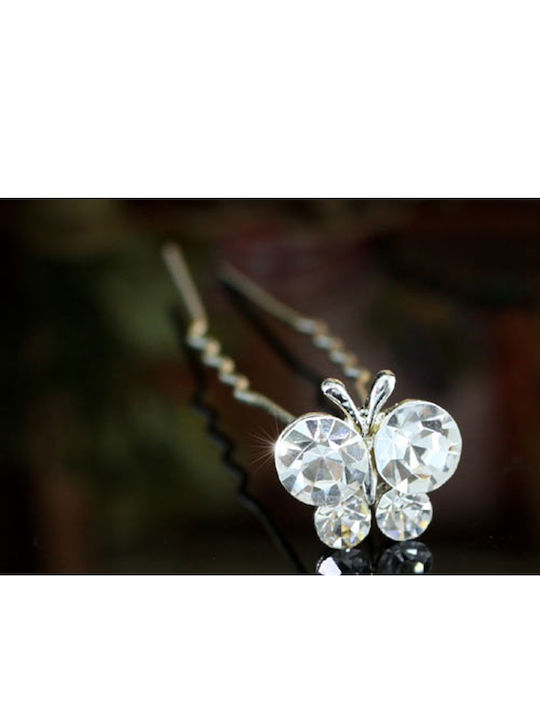 Set of 6 Hair Pins Austrian Crystals Bride Bridesmaid Julita
