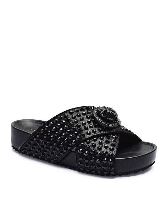 Γυναικεία Σανδάλια Flatforms Μαύρα