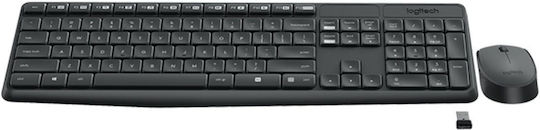 Logitech MK235 Wireless Keyboard & Mouse Set Hungarian Gray