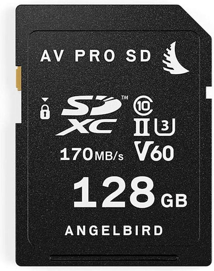 Angelbird AV Pro SDXC 128GB U3 V90 UHS-II 300MB/s με αντάπτορα