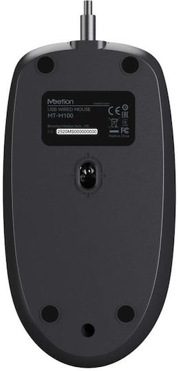 Meetion M100 Wired Mouse Black