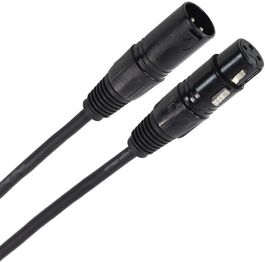 Plugger Cable XLR male - XLR female Μαύρο 6m (PLUCABDXF3XM36M00EAS)