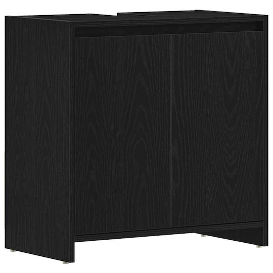 vidaXL Ντουλάπι Μπάνιου 60x33x60cm Μαύρο