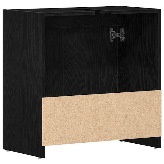 vidaXL Ντουλάπι Μπάνιου 60x33x60cm Μαύρο