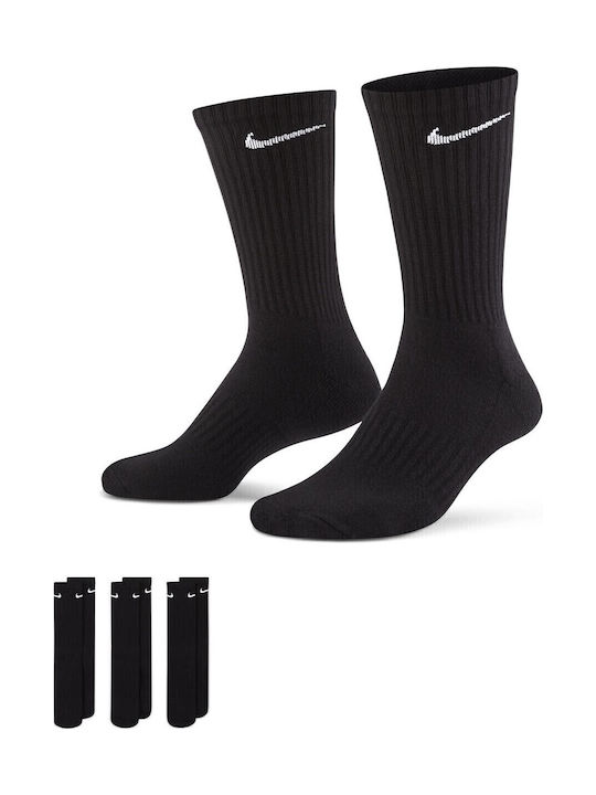 Nike Everyday Cushioned Αθλητικές Κάλτσες Μαύρες 3 Ζεύγη