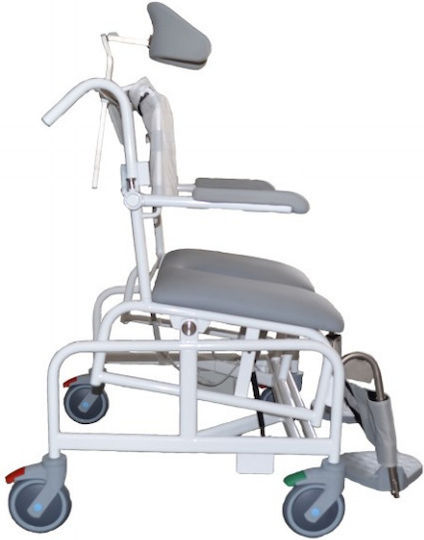 HMN M2 200 KG Wide El-Tip Αναπηρικό Αμαξίδιο Μπάνιου 56cm 310218 Λευκό