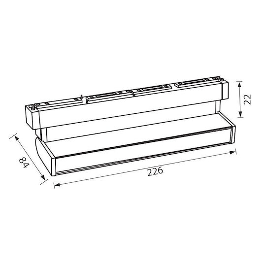 Vivalux Commercial Linear LED Ceiling Light 12W Warm White