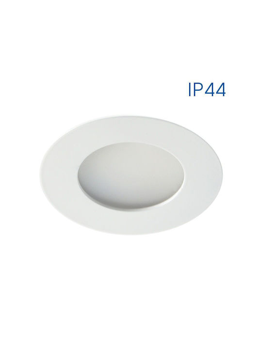 Vivalux Metallic Recessed Spot with Integrated LED and Natural White Light White 1pcs