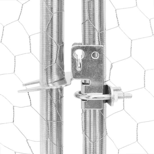 Vidaxl Chicken Run Roof 2.5x12x2.25 m Galvanized Steel Silver