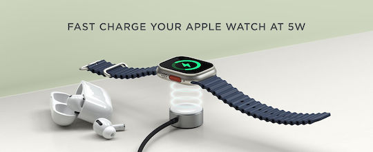 Satechi St-qcawm Wearable Charger Apple Watch, AirPods Gray