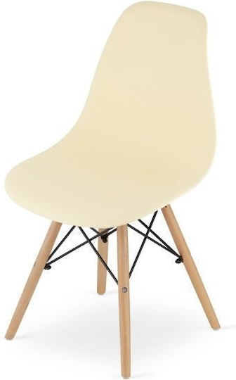 Kitchen Polypropylene Chair Ecru 46x54x81cm 2pcs