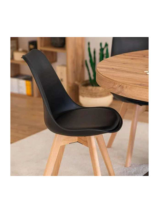 Dining Room Polypropylene Chair Black 49x43x82cm 2pcs
