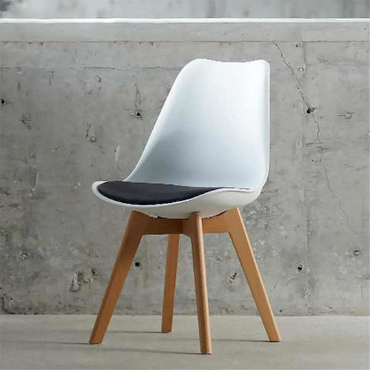Столички Трапезария от полипропилен White With Black 2бр 49x43x82бр