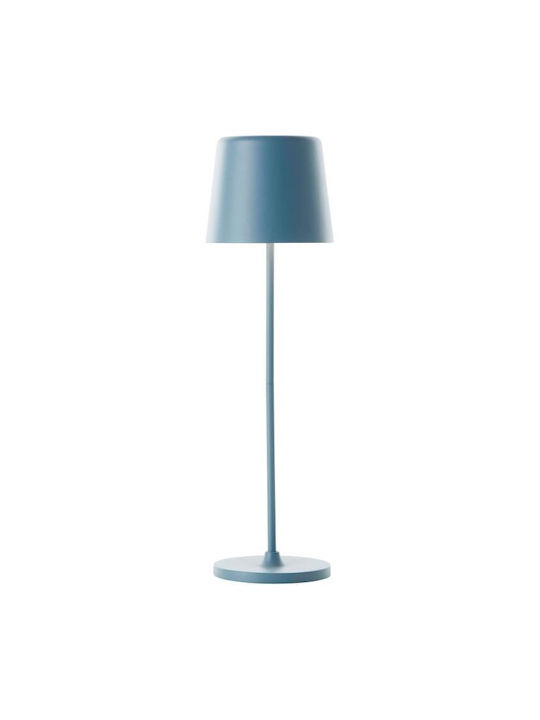 Brilliant Metal Lampă de masă LED cu Abajur Albastru și Bază