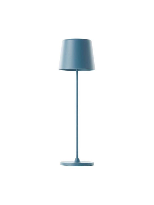 Brilliant Metal Lampă de masă LED cu Abajur Albastru și Bază