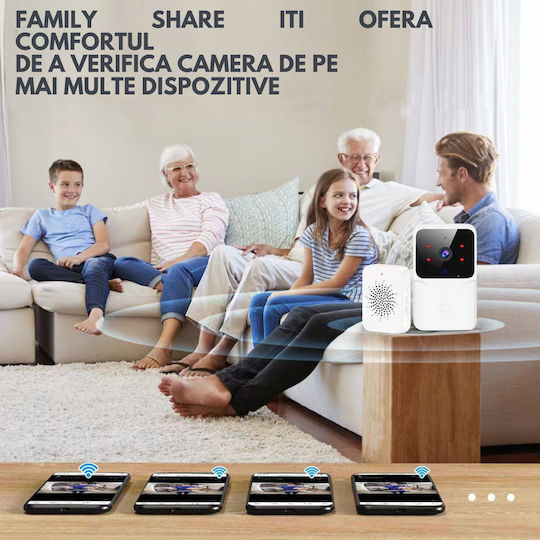 Ασύρματο Κουδούνι Πόρτας Wi-Fi / Bluetooth Λευκό