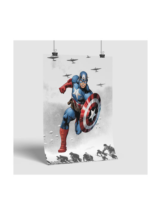Comic Poster Captain America Cm006 21cm X 30cm
