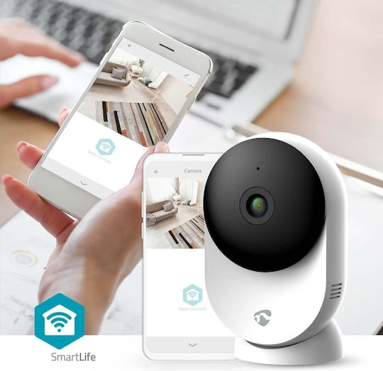 Nedis WIFICI12CWT IP Überwachungskamera Wi-Fi Full HD+ 3MP mit Zwei-Wege-Kommunikation