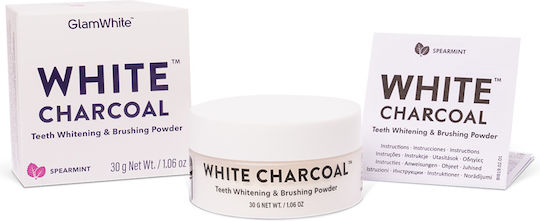 Glamwhite White Charcoal Teeth Whitening Powder 30g