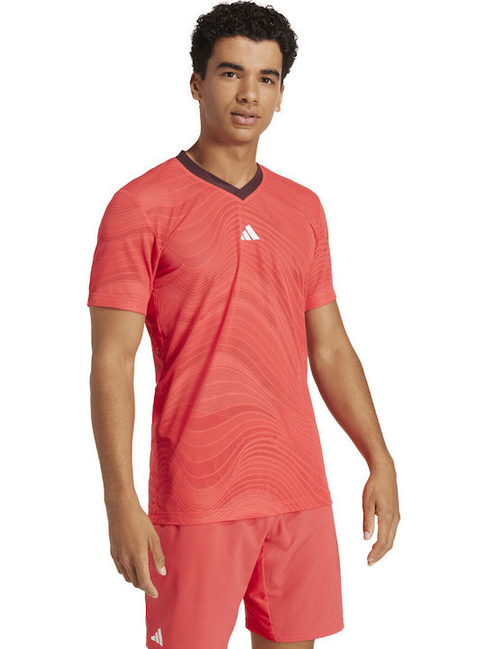 adidas FreeLift JD8633 Ανδρική Μπλούζα Κόκκινη