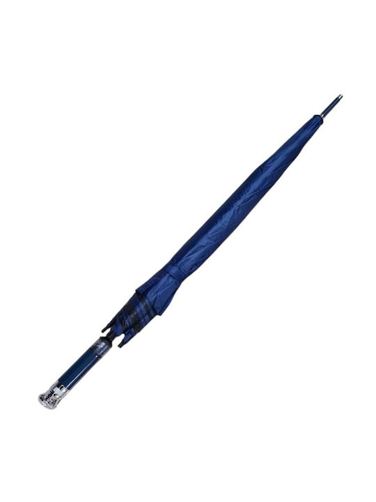 Automatic Umbrella with Walking Stick Blue