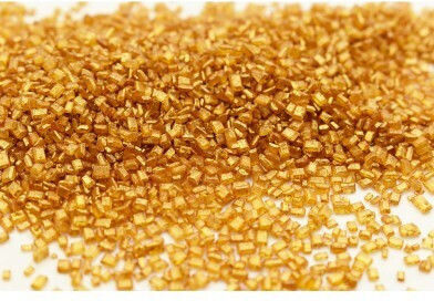 Металически златен кристален захар 80g без E171 Sprinklicious