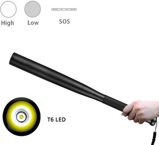 Baseball Bat Led Flashlight 36 Cm Self-defense
