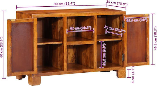 Мебели за съхранение Многоцветен 90x35x60см