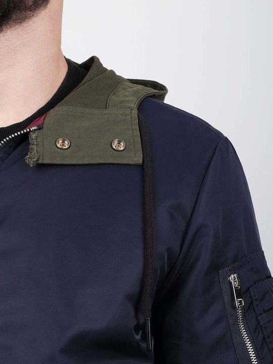 Jacke Bomber Blue / Red