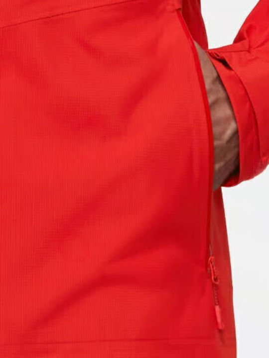 Winter Jacket Hardshell Waterproof and Windproof Red