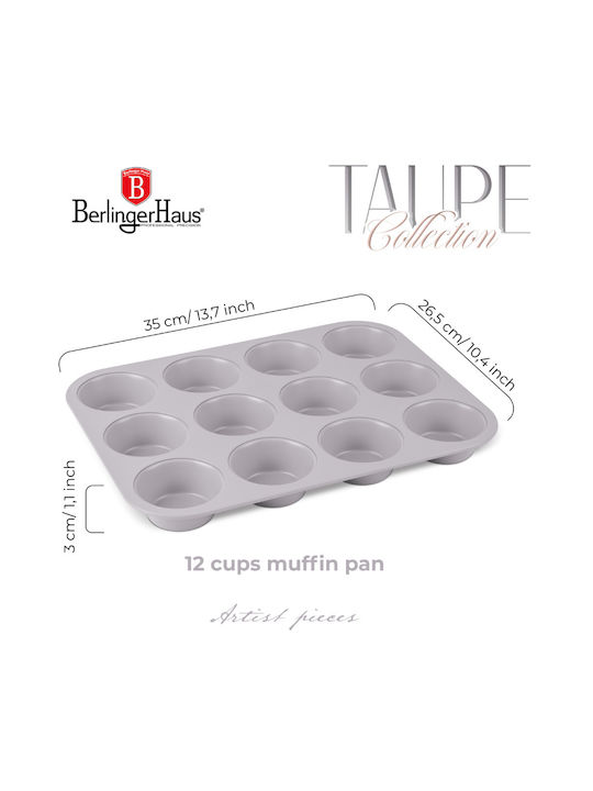 Berlinger Haus Φόρμα Ζαχαροπλαστικής για Cupcakes/Muffins 12 Θέσεων 35x26.5x3εκ.