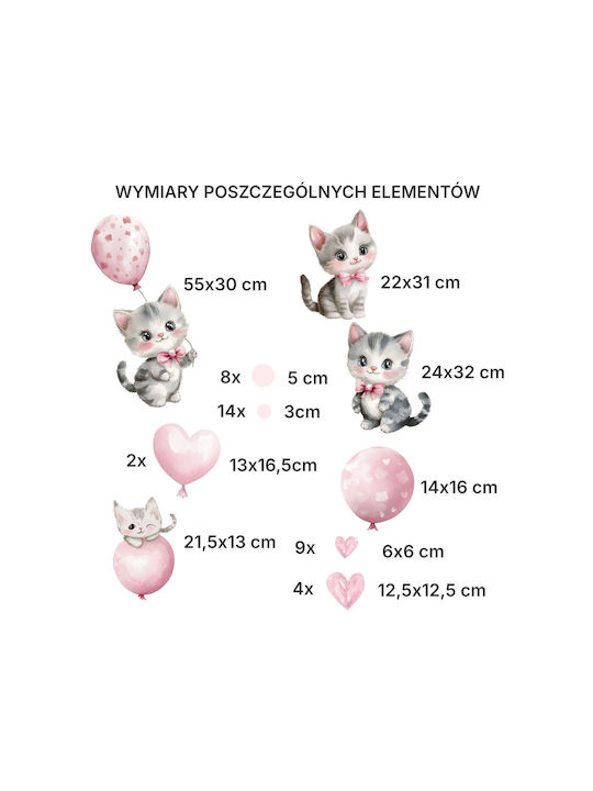 Decowalls Autocolant Decorativ pentru Copii Perete 50x100buc
