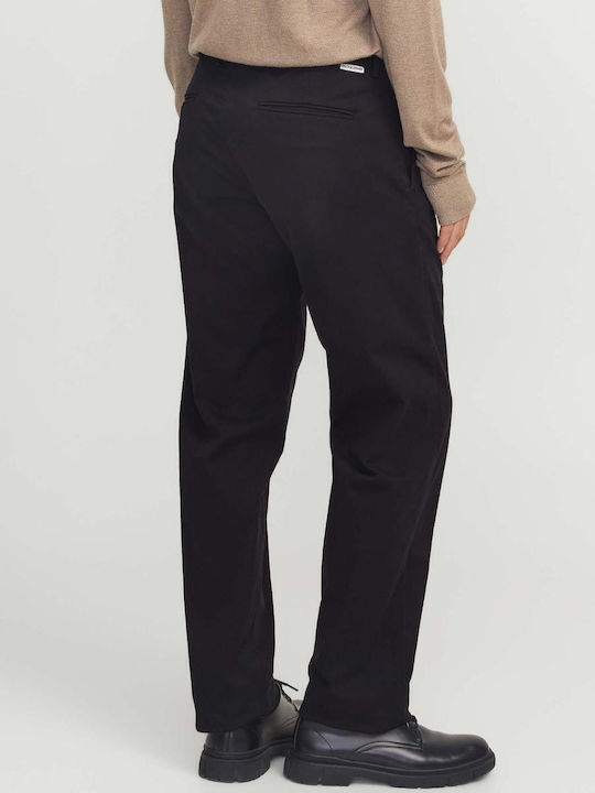 Trousers Chino Elastic in Relaxed Fit Black