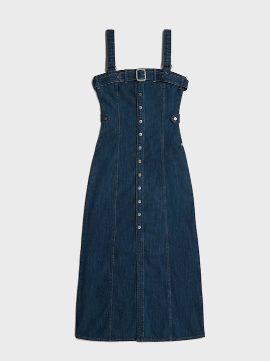 Καλοκαιρινό Maxi Φόρεμα Τζιν Blue