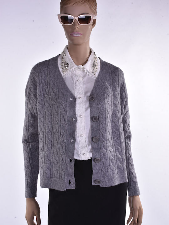 Raiden Women's Knitted Cardigan Grey