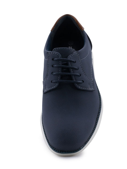 Boys Moccasins with Laces Blue