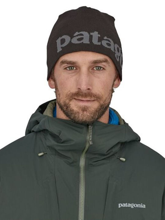 Patagonia Beanie Unisex Beanie Knitted in Black color