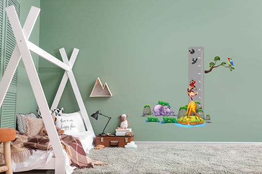 Kinder Wachstumstabelle Bunte Wandaufkleber Glückliche Tiere 45x120