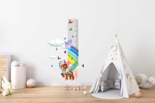 Kindergrößentabelle Bunter Wandsticker Pony Schmetterlinge 45x120