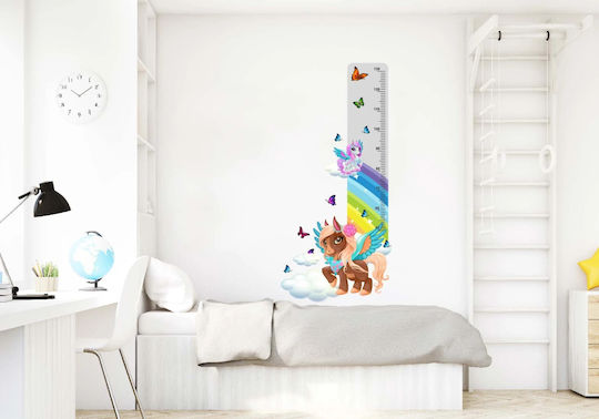 Kindergrößentabelle Bunter Wandsticker Pony Schmetterlinge 45x120
