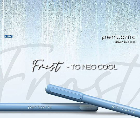 Linc Ball Pen Pentonic Frost Μπλε-μαύρο-κόκκινο 0.70mm Περιστρεφόμενη Βάση 100τμχ
