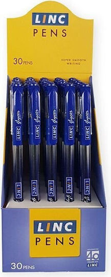 Cutie cu 30 de pixuri Linc Ball Glycer albastru
