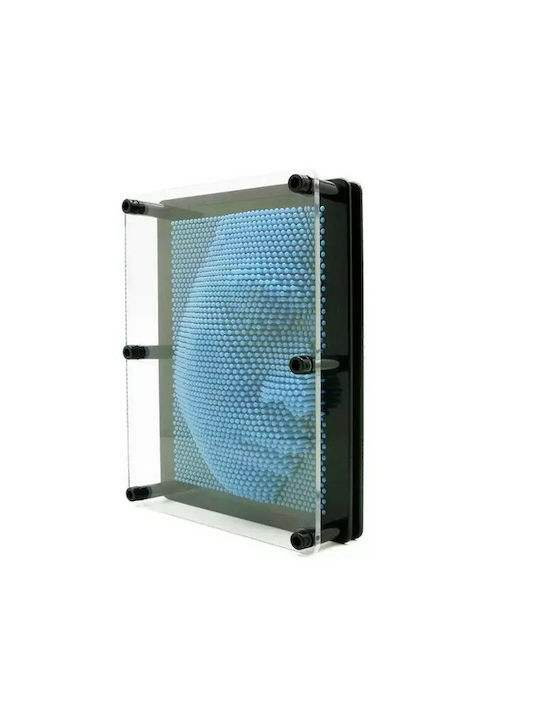 3D Dekoratives Pin-Artboard Zola Rechteckiger Schwarzer Rahmen 15x20 cm Hellblau