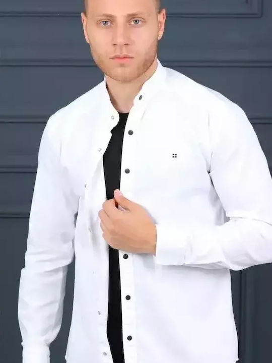 Long-sleeved Cotton Shirt White