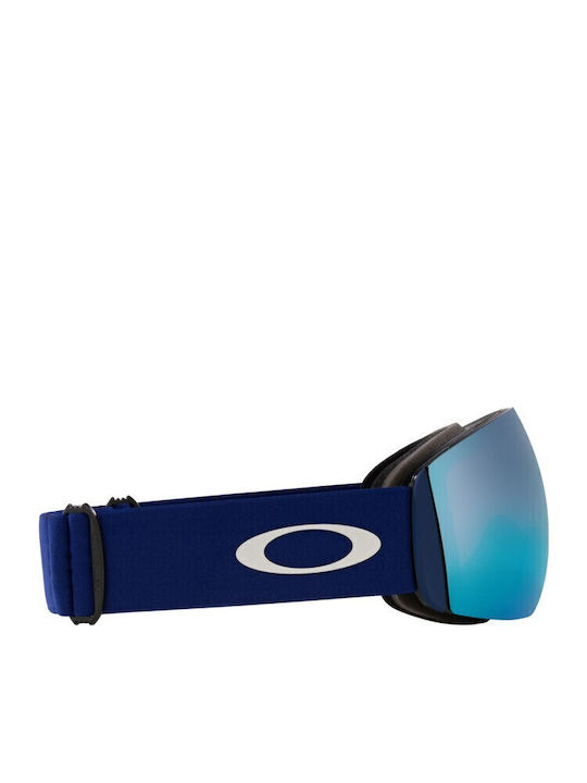 Oakley Flight Deck L Μάσκα Σκι & Snowboard Ενηλίκων Μπλε με Φακό σε Μπλε Χρώμα