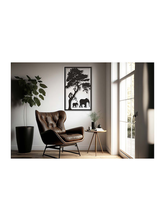 Wall Art Paintings Open Panels Safari Living Room Decoration Elephants 59x95